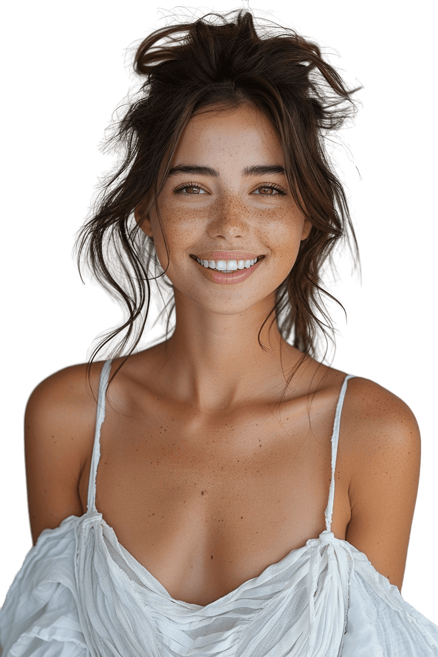 Girl with a bright white smile